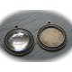 2 supports cabochons bronze 30mm