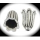 10 calottes coupelles tulipe métal argenté 10X10mm