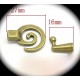 2 fermoirs toggle en escargot métal de couleur bronze 30mm