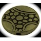 10 perles intercalaire rondes plates granulées métal bronze  12mm