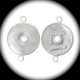 connecteur métal argenté pour insertion pression chunk 26mm