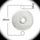 connecteur métal argenté pour insertion pression chunk 26mm
