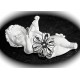 10 coupelles calottes fleurs ciselées métal argenté 28mm