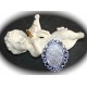 6 supports cabochons ovale  18x24mm  métal  argenté