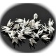 x20 calottes coupelles tulipe métal couleur argenté silver 13x8mm