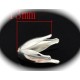 x20 calottes coupelles tulipe métal couleur argenté silver 13x8mm