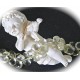 4 perles goutte semi précieuse de citrine jaune pâle  facettée  +/-9mm