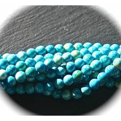 10 perles pierre jade marbré rondes 8mm bleu /vert/jaune
