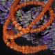 x20 perles oeil de chat orange vif  ronde 3mm