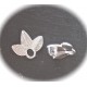 10 pendentifs connecteurs trèfle argent silver 14x13mm