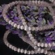 x20 perles oeil de chat lilas  ronde 3mm