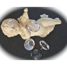 10 supports boucles d'oreille à clou laiton argent clair 16mm