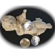 10 supports boucles d'oreille à clou laiton couleur argent  14mm