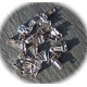 20 attaches embouts pour cordon ou lacet couleur platine 8x4mm