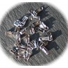 20 attaches embouts pour cordon ou lacet couleur platine 8x4mm