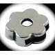 2 perles coulissante fleurs métal argenté 12x4mm