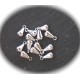 20 breloque goutte embouts de finition  argenté   7mm