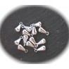 20 breloque goutte embouts de finition  argenté   7mm