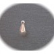 20 breloque goutte embouts de finition  argenté   7mm