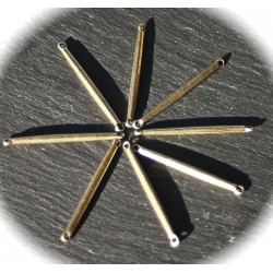 10 connecteurs bâtons métal couleur bronze ovale 40x30mm