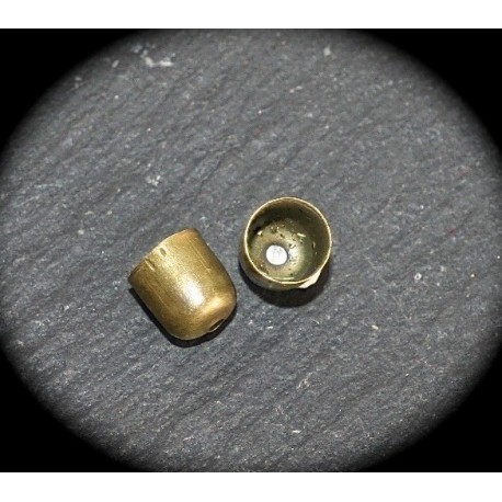 x10 embouts calotte en métal couleur bronze 8x7mm