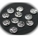 10 breloques  pampilles martelées métal argentées vieillies réversible 14mm
