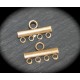10 connecteurs multi rangs 4 fils métal couleur bronze 24mm