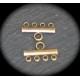 10 connecteurs multi rangs 4 fils métal couleur bronze 24mm