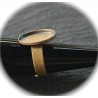2 supports de bagues fin  rebord  bronze ovale  13x18mm