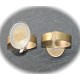 2 supports de bagues fin  rebord  bronze ovale  13x18mm