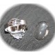 2 supports de bagues dentelles argenté  ovale  13x18mm