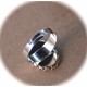2 supports de bagues dentelles argenté  ovale  13x18mm