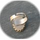 2 supports de bagues dentelles bronze ovale  13x18mm