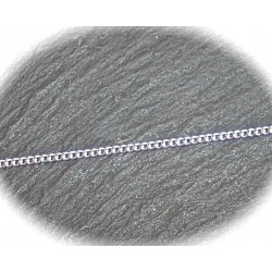 1 mètres CH 010Y  de chaine laiton argenté maillon plat 1mm argent silver