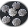 6 connecteurs esprit ethnique ciselés métal argenté 19mm