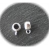 10 bélières métal argenté pour cordon ou chaine diamètre 8mm