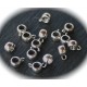 10 bélières métal argenté pour cordon ou chaine diamètre 8mm