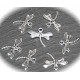 10 breloques métal argenté libellule couleur argent 15x18mm