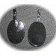 6 supports  boucle d'oreille dormeuse platine 18x25mm