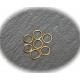 50 anneaux  couleur bronze  ,diametre 5mm epaisseur 0,4mm