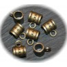 10 bélières métal couleur bronze esprit ethnique 10x8mm