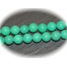 10 perles pierre jade vert émeraude 8mm rondes