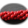 20 perles pierre jade rouge marbré noir 8mm rondes