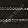 1 mètre    chaine ref 066 P maillon rond argenté couleur platinuim 1,5x1,5mm