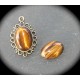 1 cabochon de pierre semi-précieuse d'oeil de tigre 13x18mm