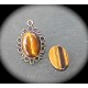 1 cabochon de pierre semi-précieuse d'oeil de tigre 13x18mm