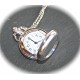 1montre a gousset argenté avec support cabochon 25mm