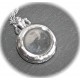 1montre a gousset argenté avec support cabochon 25mm