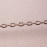 1 Mètre  de chaîne S041 maillon  couleur argenté silver ovale  3x2mm