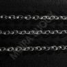 1 Mètre de chaîne maillon soudé  couleur platine ovale  3x2mm PLF041